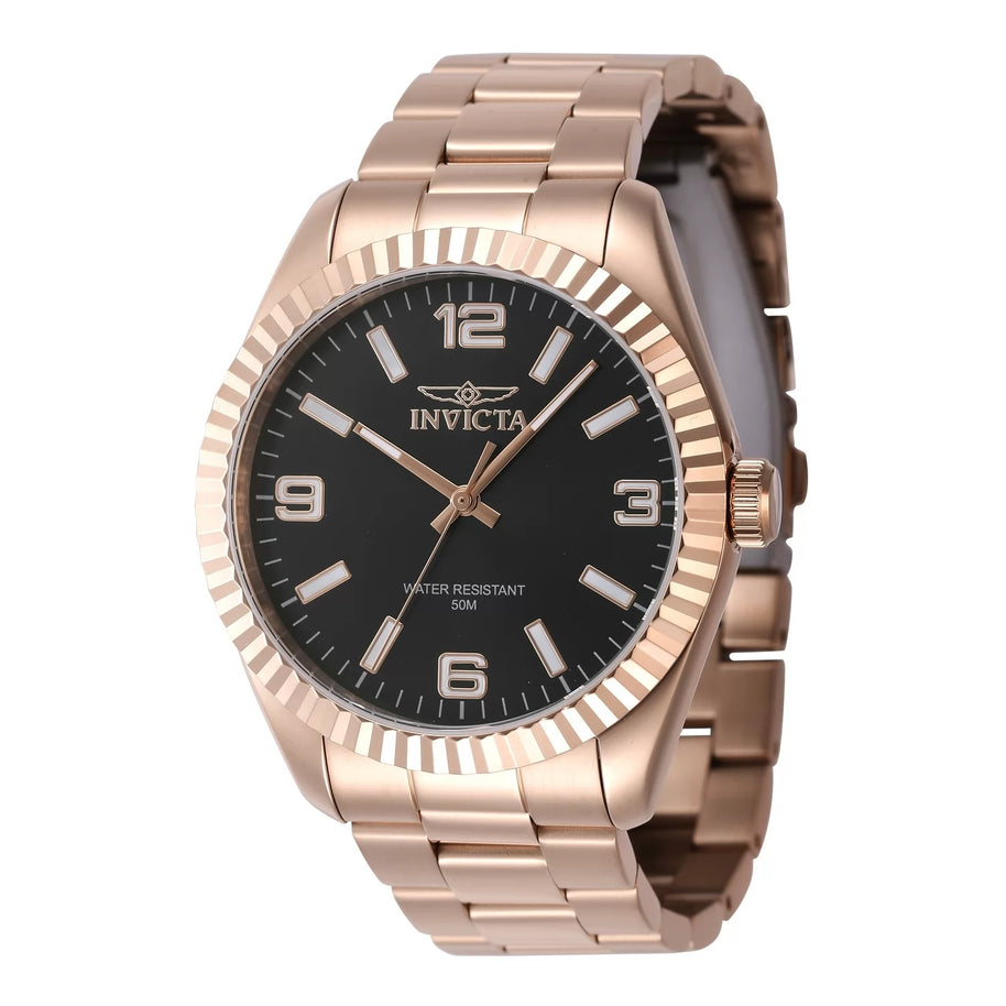 Invicta Men's 47461 Specialty Quartz 3 Hand Black Dial Watch