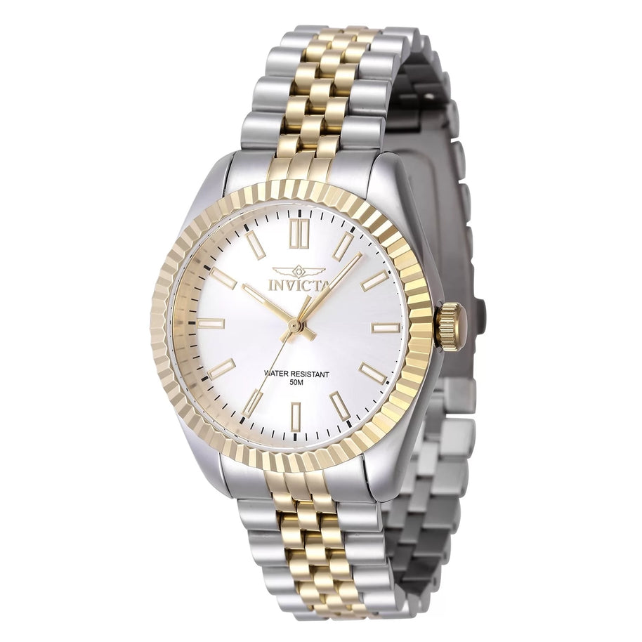 Invicta Women's 47500 Specialty Quartz 3 Hand Silver Dial Watch