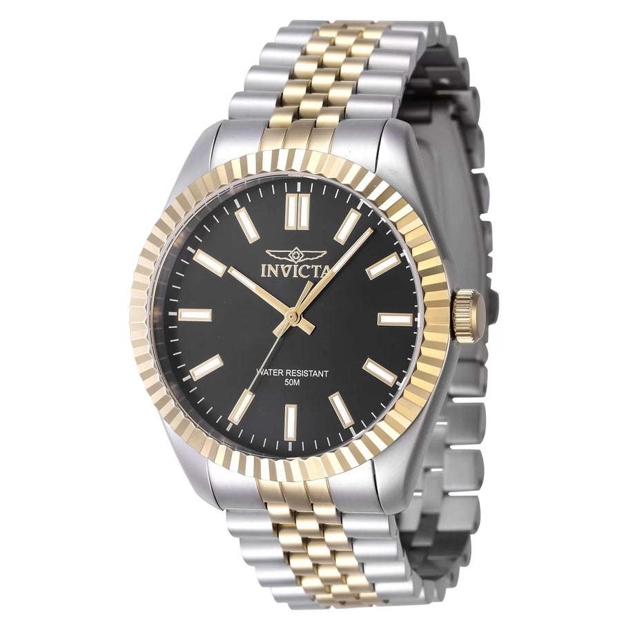 Invicta Men's 47483 Specialty Quartz 3 Hand Black Dial Watch