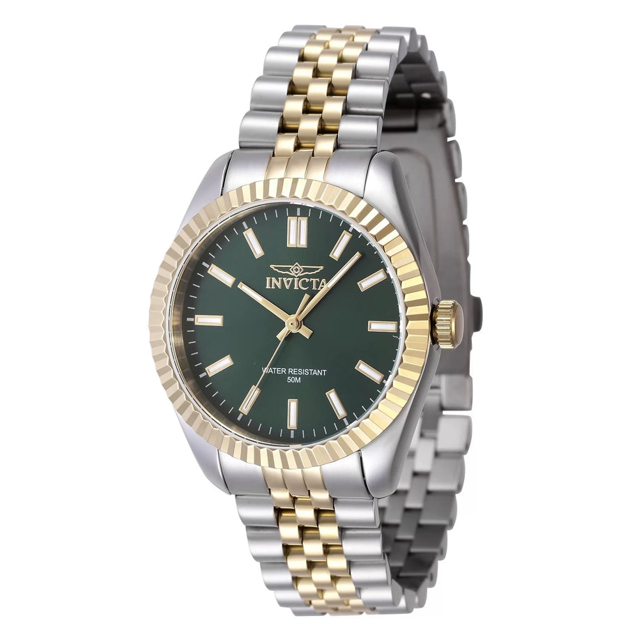 Invicta Women's 47501 Specialty Quartz 3 Hand Green Dial Watch
