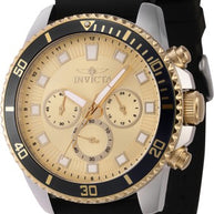 Invicta Men's 46128 Pro Diver Quartz Chronograph Gold Dial Watch
