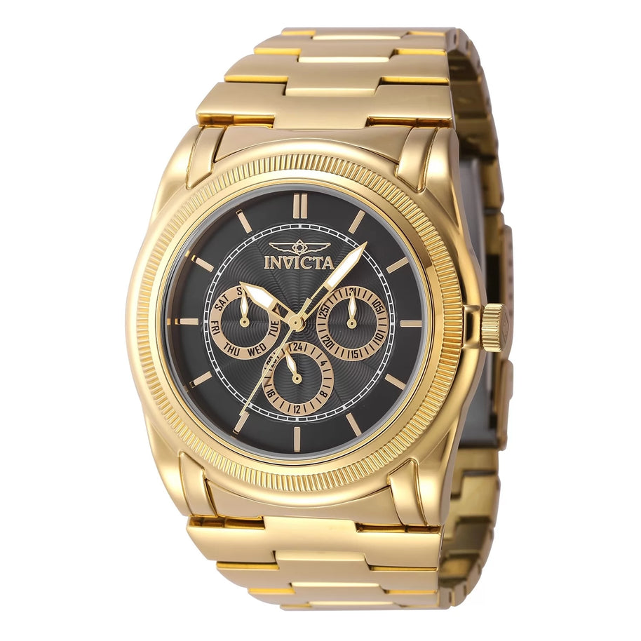 Invicta Men's 46262 Slim Quartz Chronograph Black Dial Watch