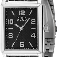 Invicta Men's 46659 Vintage Quartz 3 Hand Black Dial Watch