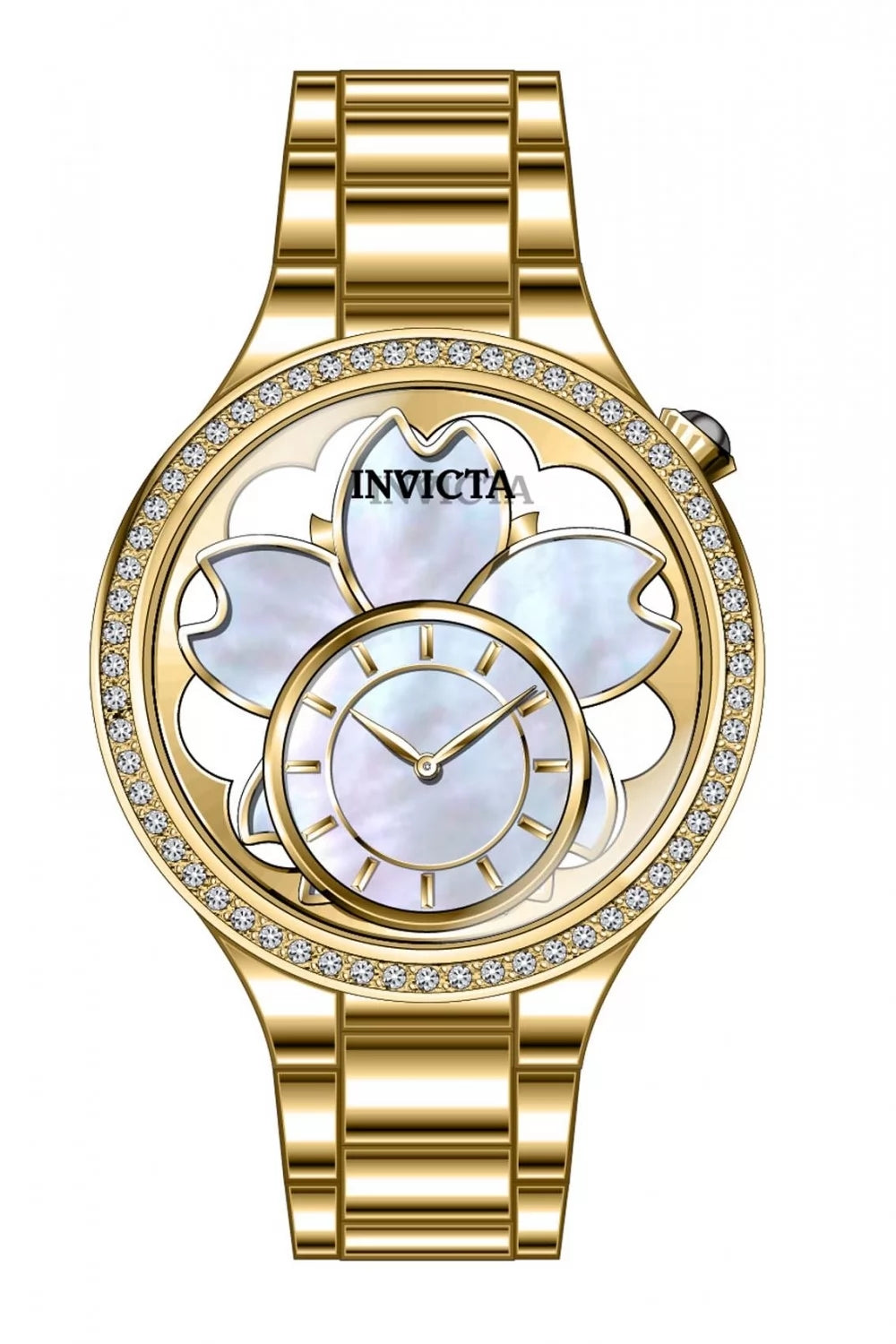 Invicta Women's 46754 Wildflower Quartz PC10 Mother of Pearl, Metal Dial Watch