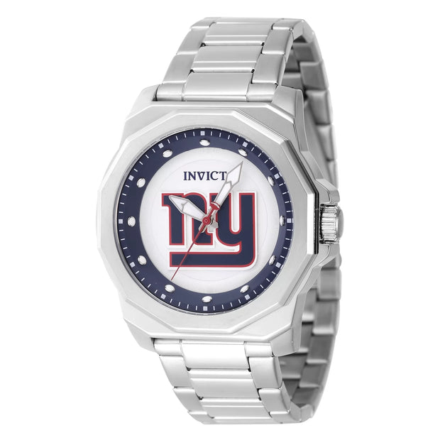 Invicta Men's 47926 NFL New York Giants Quartz 3 Hand Silver Dial Watch