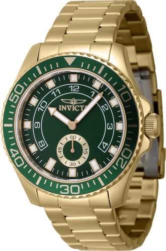 Invicta Men's 47132 Pro Diver Quartz Multifunction Green Dial Watch