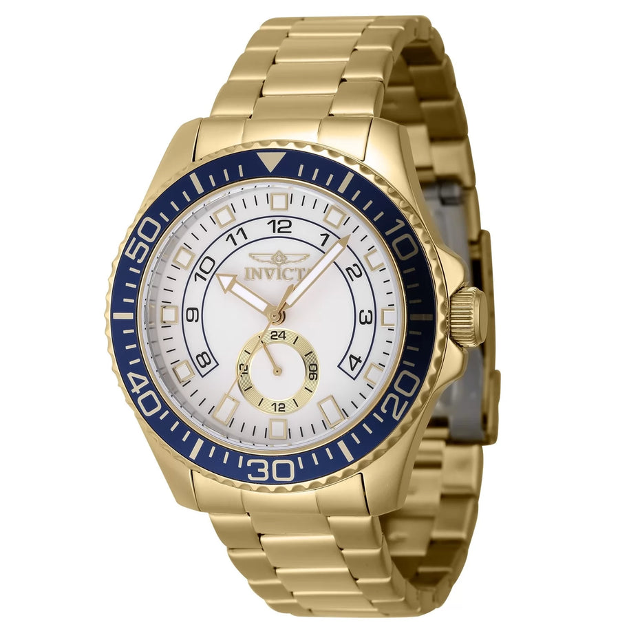 Invicta Men's 47130 Pro Diver Quartz Multifunction White Dial Watch