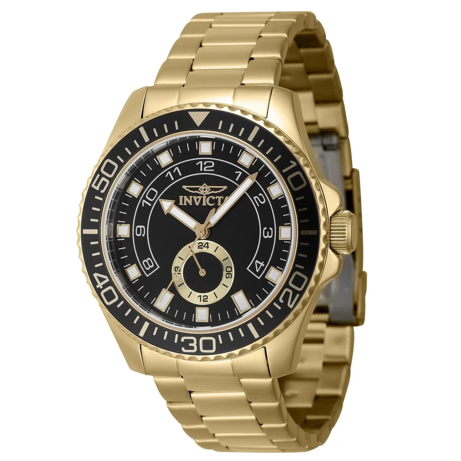 Invicta Men's 47131 Pro Diver Quartz Multifunction Black Dial Watch