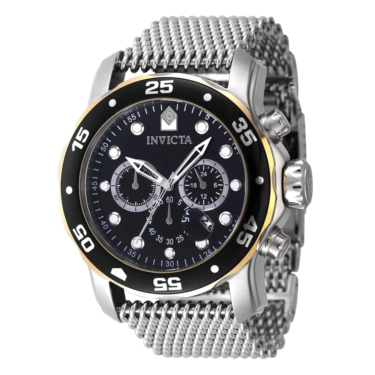 Invicta Men's 48073 Pro Diver Quartz VD53 Black Dial Watch