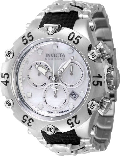 Invicta Men's 47156 Reserve Quartz Chronograph White, Silver Dial Watch