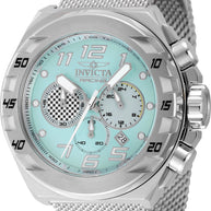 Invicta Men's 47202 Invicta Racing Quartz Chronograph Silver, Light Grey, Turquoise Dial Watch