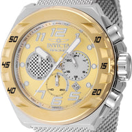 Invicta Men's 47204 Invicta Racing Quartz Chronograph Silver, Light Grey, Gold Dial Watch