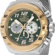Invicta Men's 47205 Invicta Racing Quartz Chronograph White, Gold, Green, Ivory Dial Watch