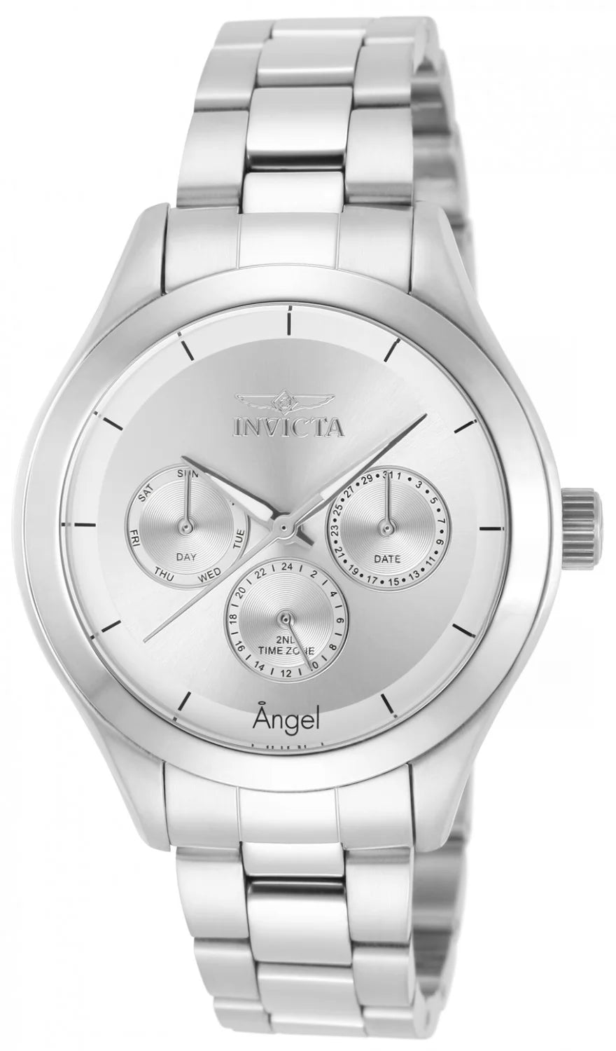 Invicta Women's 12465 Angel  Quartz Chronograph Silver Dial Watch