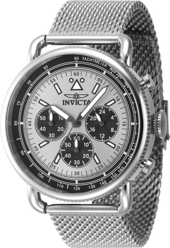 Invicta Men's 47357 Speedway Quartz Chronograph Silver Dial Watch