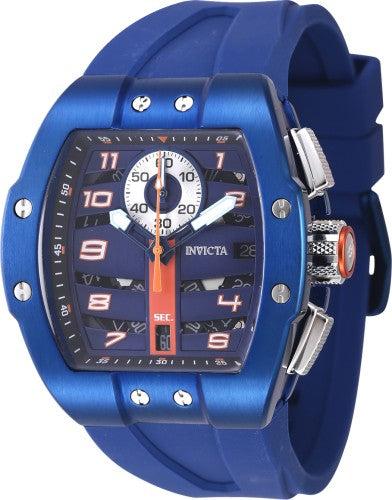 Invicta Men's 47369 Invicta Racing Quartz Multifunction Black, Blue Dial Watch