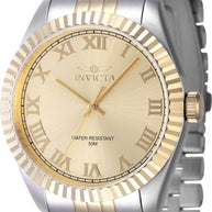 Invicta Men's 47404 Specialty Quartz 3 Hand Gold Dial Watch