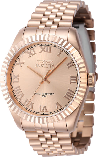 Invicta Men's 47407 Specialty Quartz 3 Hand Rose Gold Dial Watch
