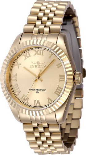 Invicta Women's 47418 Specialty Quartz 3 Hand Gold Dial Watch