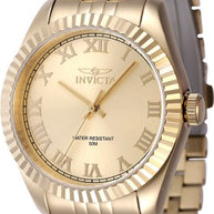 Invicta Women's 47418 Specialty Quartz 3 Hand Gold Dial Watch