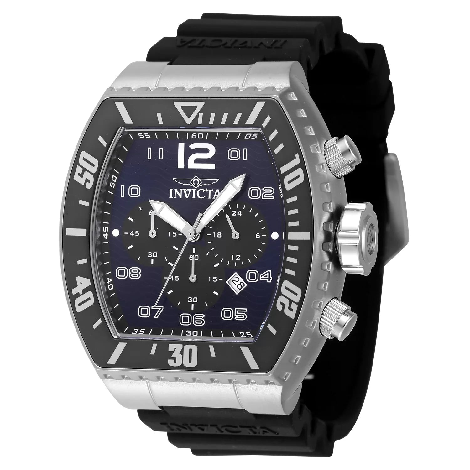 Invicta Men's 47281 Pro Diver Quartz Chronograph Black, Blue Dial Watch