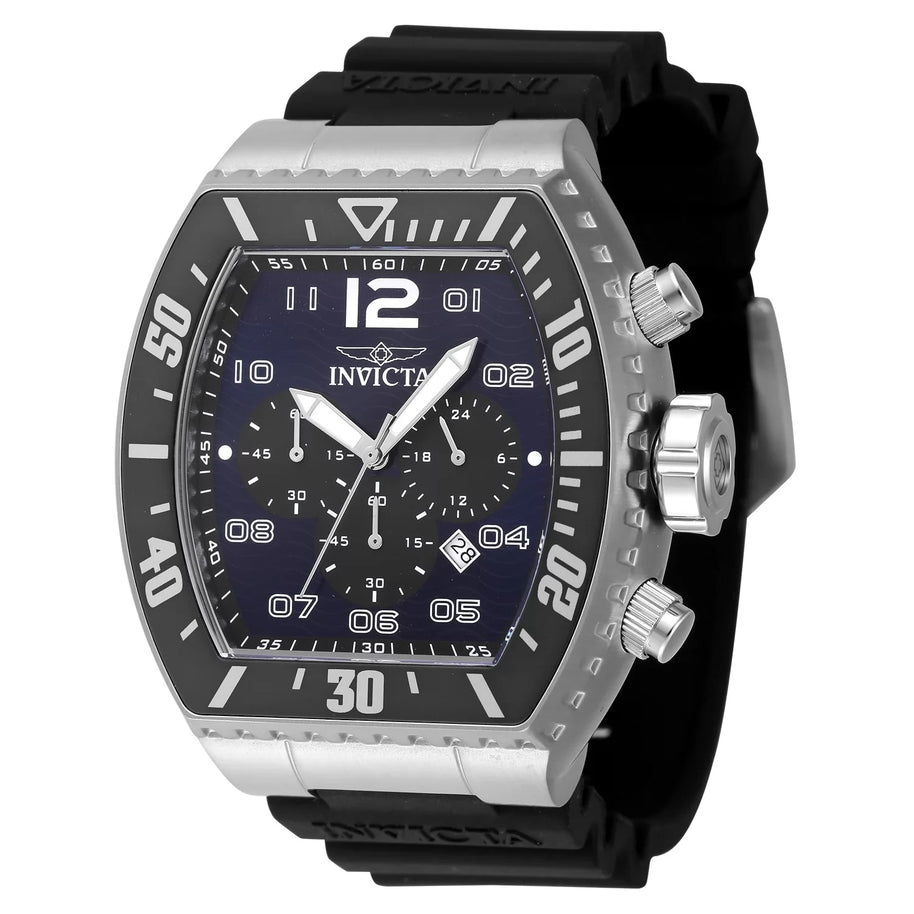 Invicta Men's 47281 Pro Diver Quartz Chronograph Black, Blue Dial Watch
