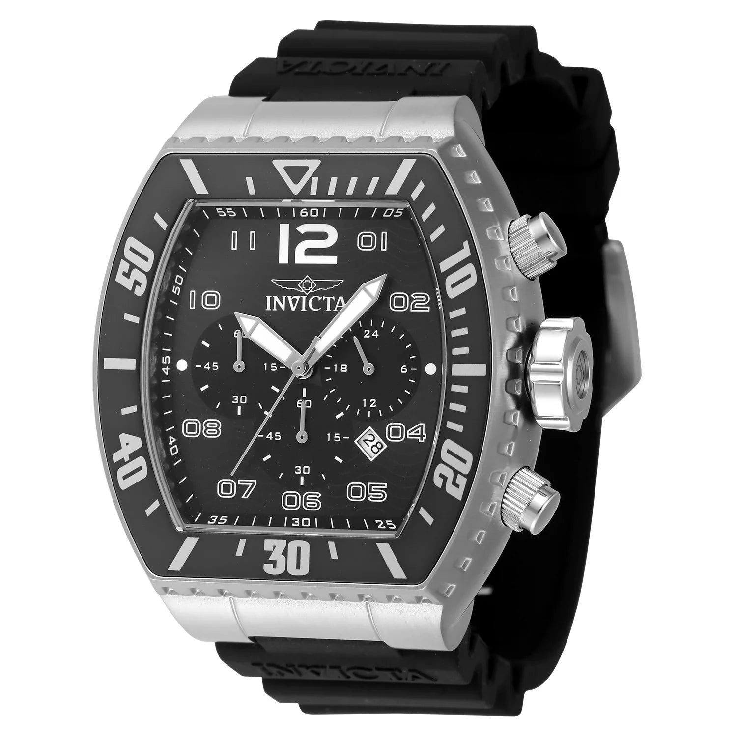 Invicta Men's 47282 Pro Diver Quartz Chronograph Black Dial Watch