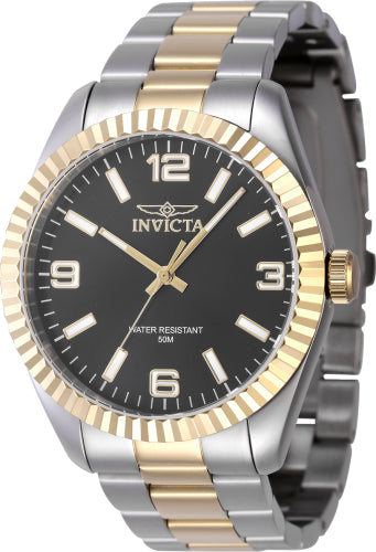 Invicta Men's 47453 Specialty Quartz 3 Hand Black Dial Watch