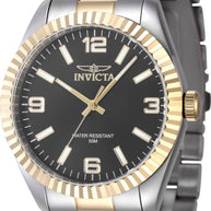 Invicta Men's 47453 Specialty Quartz 3 Hand Black Dial Watch