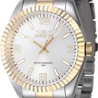 Invicta Men's 47454 Specialty Quartz 3 Hand Silver Dial Watch