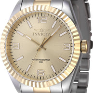 Invicta Men's 47457 Specialty Quartz 3 Hand Gold Dial Watch