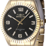 Invicta Men's 47458 Specialty Quartz 3 Hand Steel, Black Dial Watch