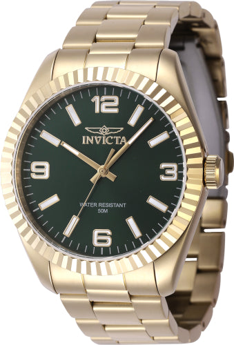 Invicta Men's 47459 Specialty Quartz 3 Hand Green Dial Watch