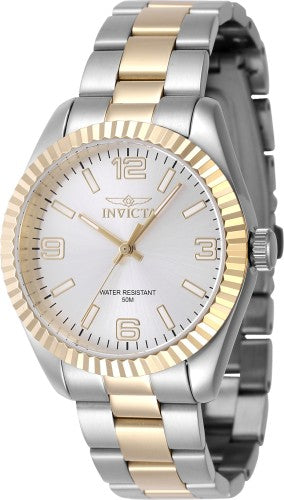 Invicta Men's 47469 Specialty Quartz 3 Hand Silver Dial Watch