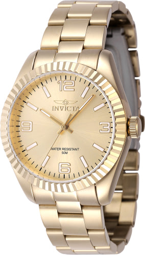Invicta Women's 47475 Specialty Quartz 3 Hand Gold Dial Watch