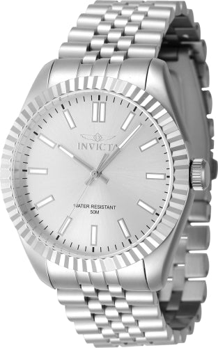 Invicta Men's 47479 Specialty Quartz 3 Hand Silver Dial Watch