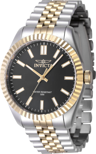 Invicta Men's 47483 Specialty Quartz 3 Hand Black Dial Watch