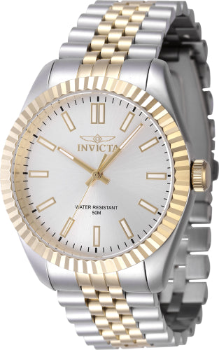 Invicta Men's 47484 Specialty Quartz 3 Hand Silver Dial Watch