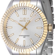 Invicta Men's 47484 Specialty Quartz 3 Hand Silver Dial Watch