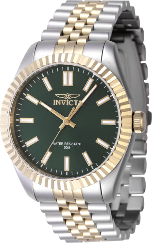 Invicta Men's 47485 Specialty Quartz 3 Hand Green Dial Watch