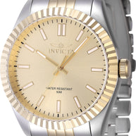 Invicta Men's 47487 Specialty Quartz 3 Hand Gold Dial Watch