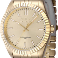 Invicta Men's 47491 Specialty Quartz 3 Hand Gold Dial Watch