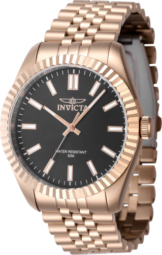 Invicta Men's 47492 Specialty Quartz 3 Hand Black Dial Watch