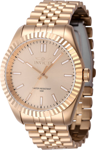 Invicta Men's 47493 Specialty Quartz 3 Hand Rose Gold Dial Watch