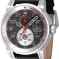 Invicta Men's 47533 Invicta Racing Quartz Multifunction Black, Silver, Red Dial Watch