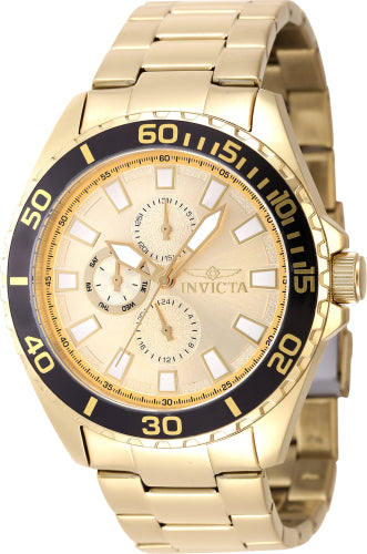 Invicta Men's 47577 Pro Diver Quartz Chronograph Gold Dial Watch