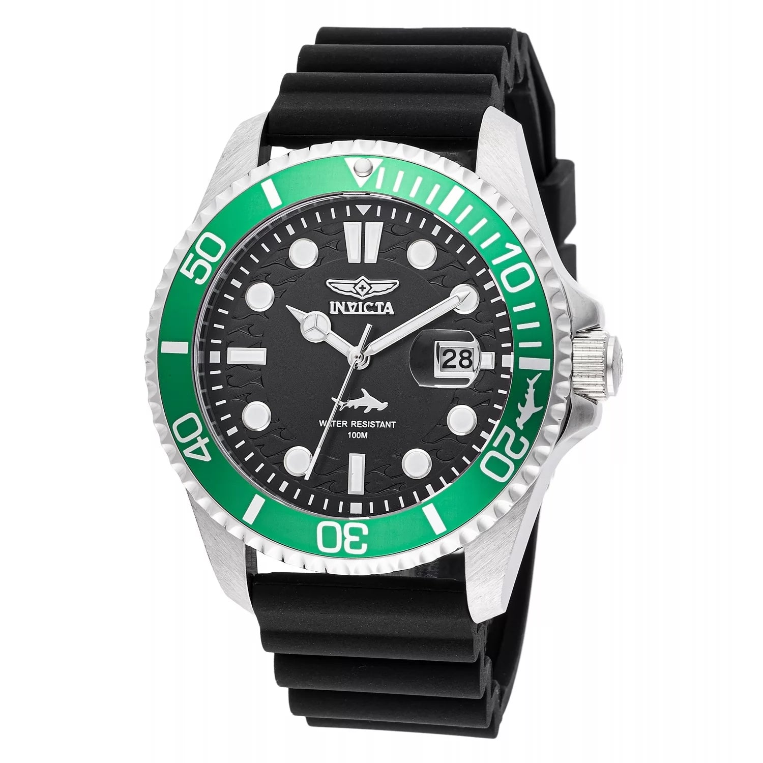 Invicta Men's 47166 Pro Diver Quartz 3 Hand Black Dial Watch