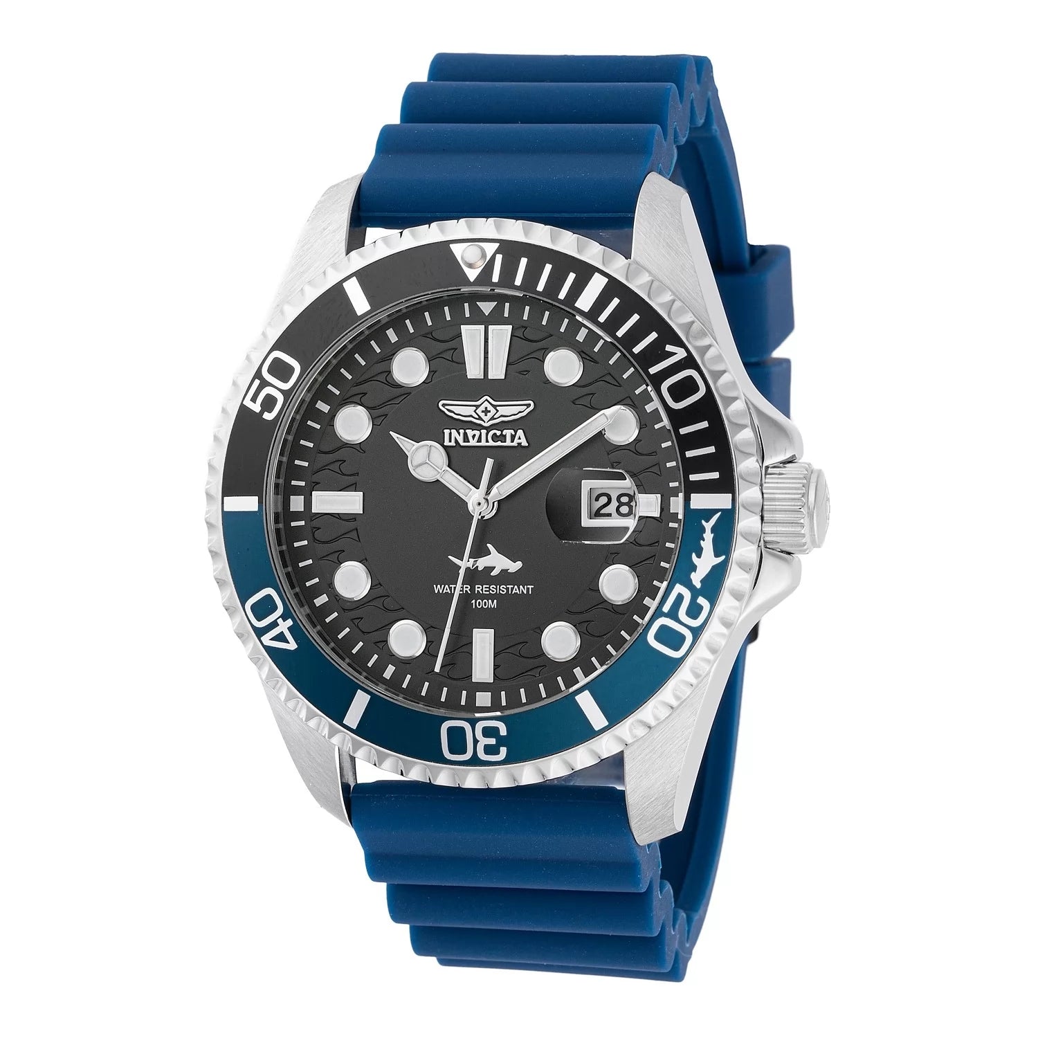 Invicta Men's 47165 Pro Diver Quartz 3 Hand Black Dial Watch