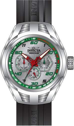 Invicta Men's 47726 Invicta Racing Quartz Chronograph Green, Silver Dial Watch