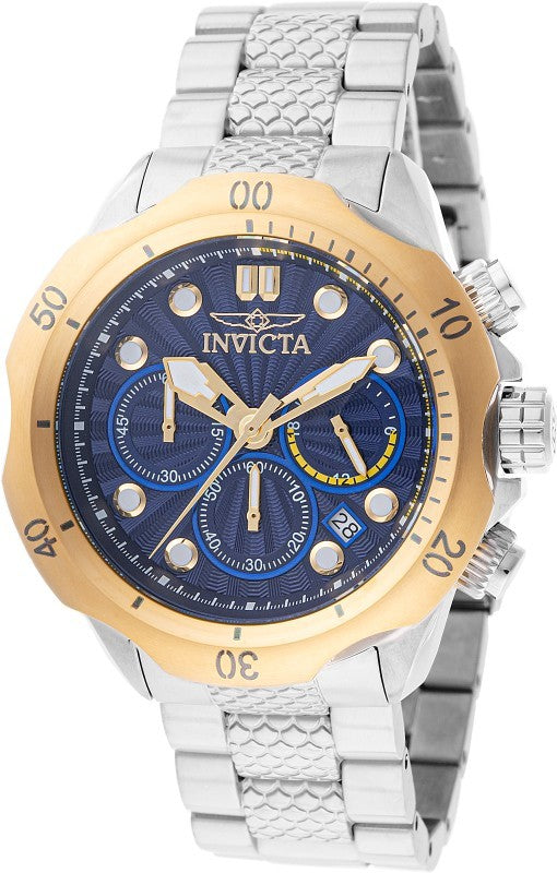 Invicta Men's 47752 Venom Quartz VD53 Navy Blue, Blue Dial Watch